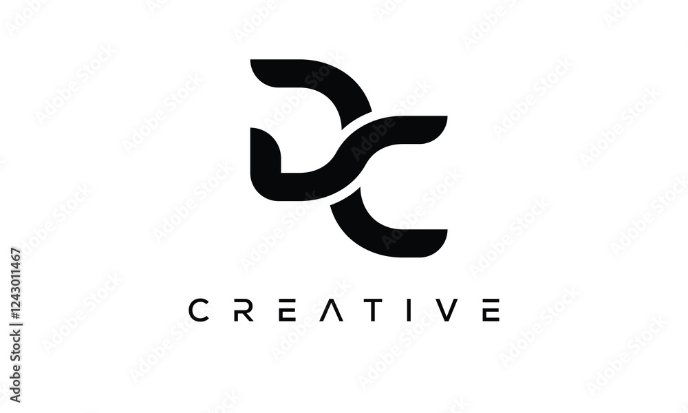 DC letter logo creative modern alphabet joined logo DC letter logo creative modern alphabet joined logo