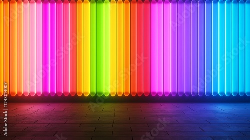 3d technology abstract neon light background, empty space scene, spotlight, dark night, virtual reality, cyber futuristic sci-fi background, street floor studio for mock up