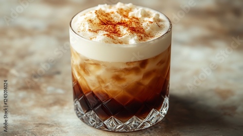 Wallpaper Mural Iced coffee cocktail, whipped cream, spice, textured surface, menu use Torontodigital.ca