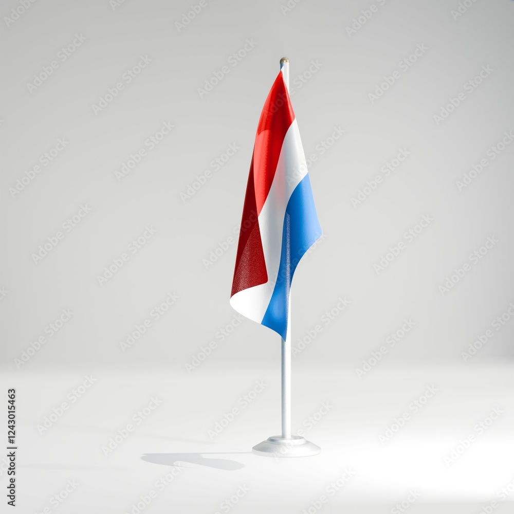 Fototapeta premium Luxembourg national desktop flag 3d image