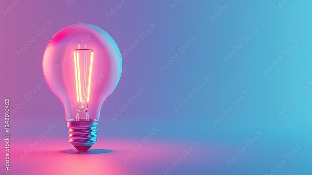 A light bulb glowing A light bulb glowing