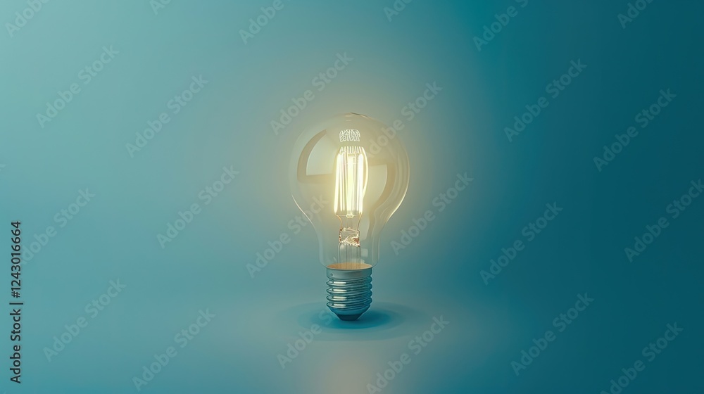 A light bulb glowing A light bulb glowing