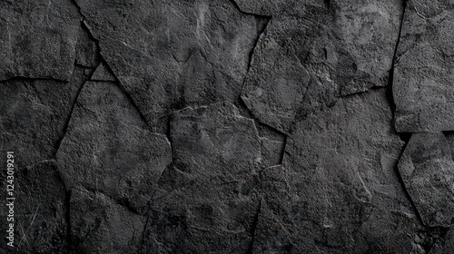 Dark Grey Cracked Stone Texture Background