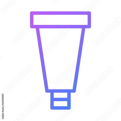 Gradient Toothpaste Tube Icon Minimal Illustration