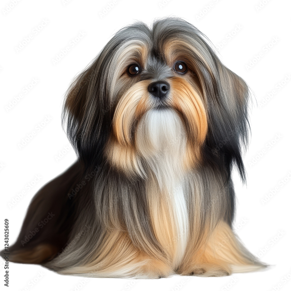 A fluffy, attentive dog sits elegantly, showcasing its long, silky fur and expressive eyes. A fluffy, attentive dog sits elegantly, showcasing its long, silky fur and expressive eyes.