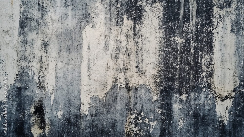 Fototapeta premium Old damaged concrete wall showing signs of aging and distress