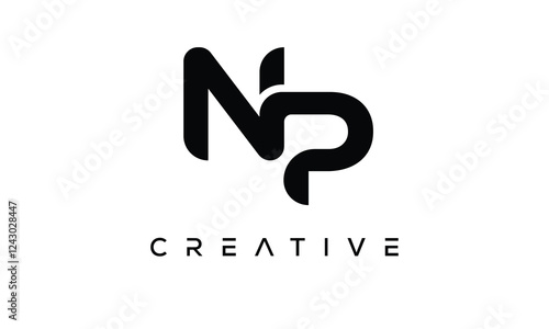 NP letter logo creative modern  alphabet joined logo