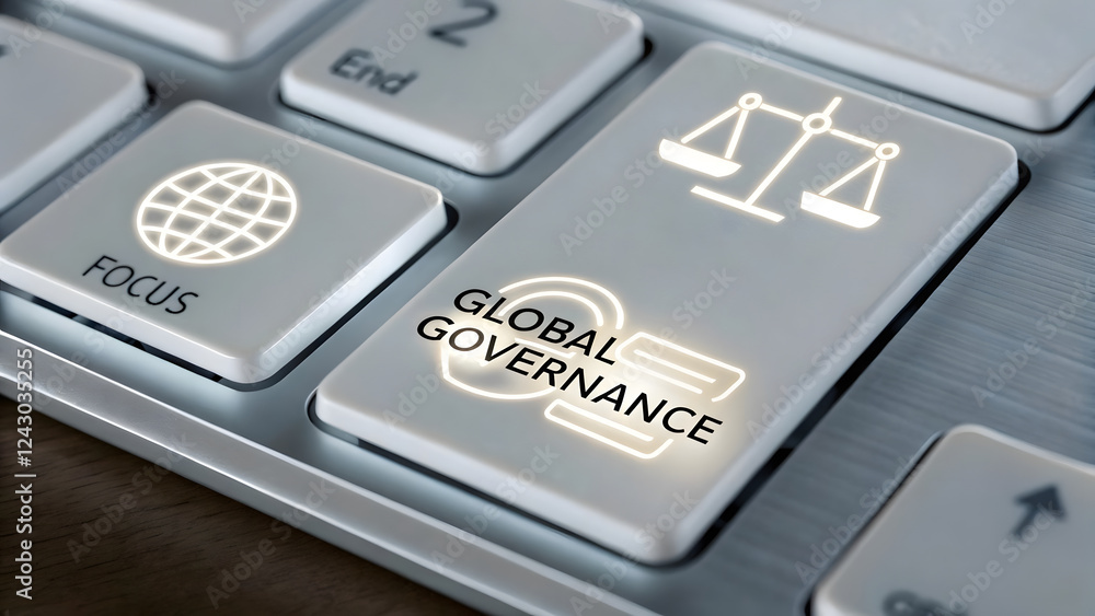 Conceptual Keyboard Key for Global Governance and Justice Representation Conceptual Keyboard Key for Global Governance and Justice Representation