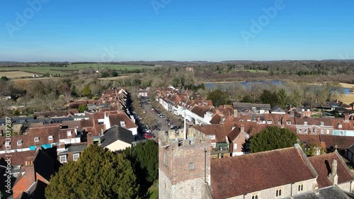 St John the Baptist, Church
Alresford Town centre Hampshire UK drone,aerial photo