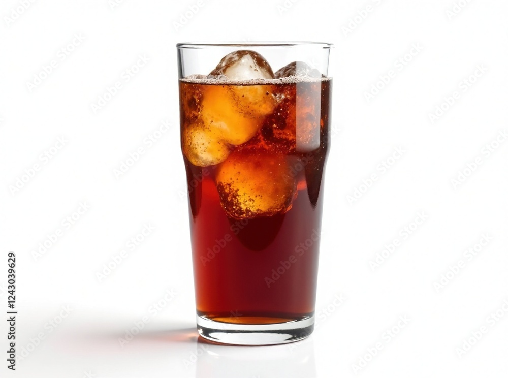 Cold Cola Glass - Refreshing Summer Drink Cold Cola Glass - Refreshing Summer Drink