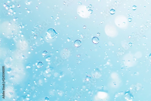 Wallpaper Mural Abstract blue background with water drops and bokeh. Torontodigital.ca