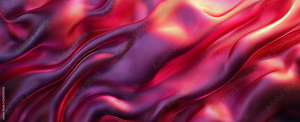 A flowing piece of luxurious red silk A flowing piece of luxurious red silk