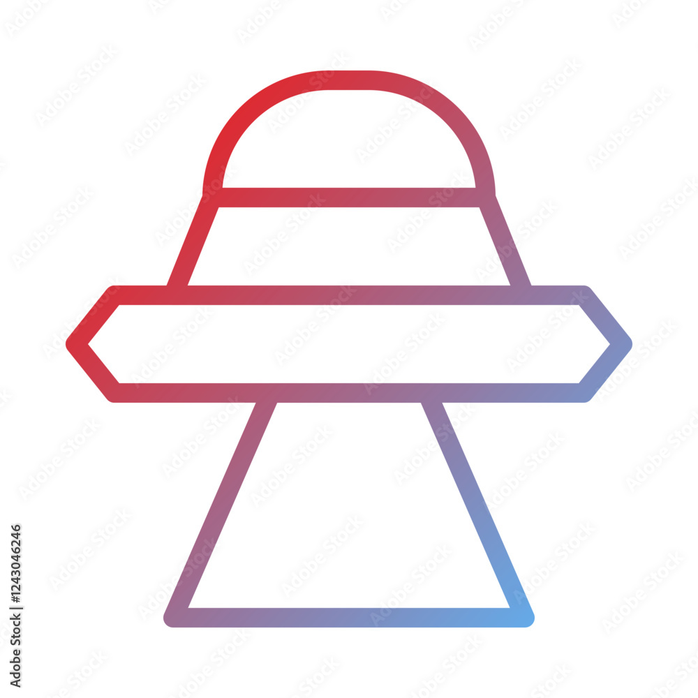 Futuristic UFO Icon with Gradient Design Style Futuristic UFO Icon with Gradient Design Style