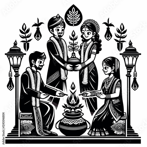 Grand Indian Traditional Wedding Ceremony with Cultural Rituals

