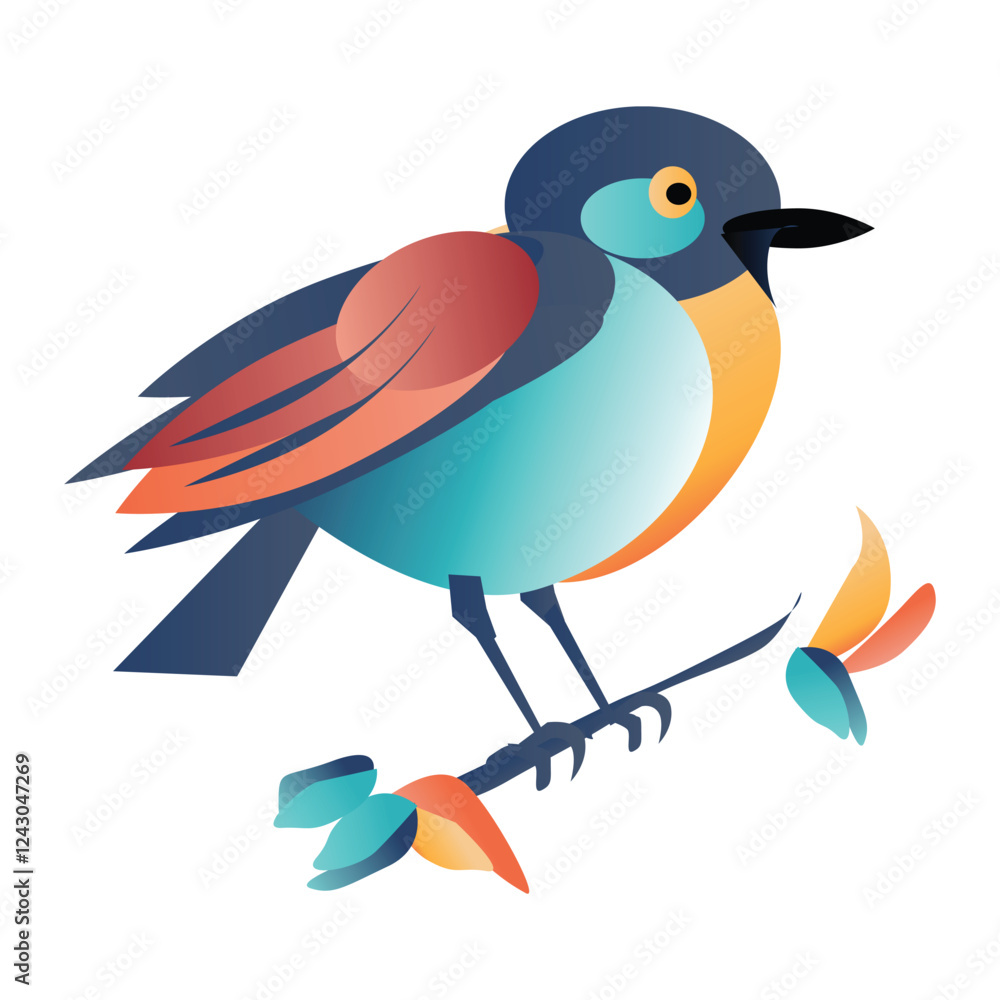 Cute Simple Bird Vector Illustration Cute Simple Bird Vector Illustration