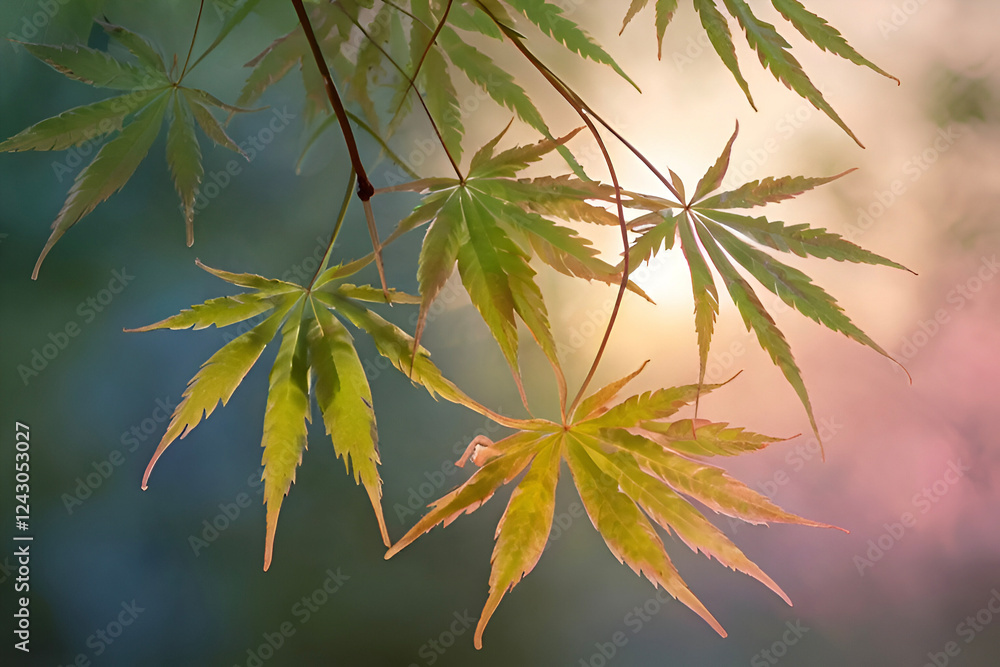 Stunning Japanese Maple leaves in autumn, showcasing deep red hues and delicate seasonal charm. Stunning Japanese Maple leaves in autumn, showcasing deep red hues and delicate seasonal charm.