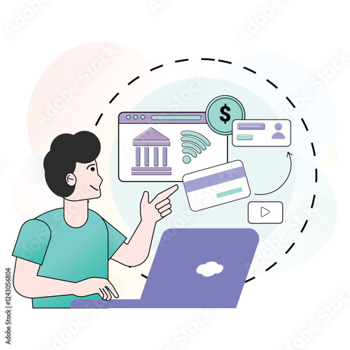 Fintech for Affiliate Payouts,  Secure Transactions & Digital Earnings Concept, Digital Payment Solutions for Affiliates