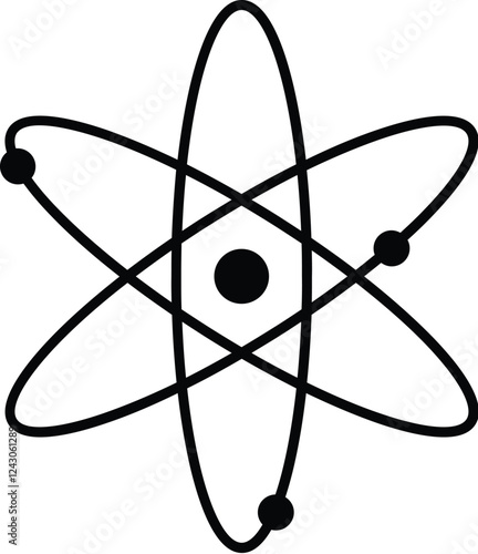Atom, science icon 