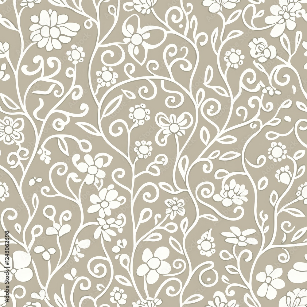 An abstract, small ditsy pattern that seamlessly repeats. A continuous line drawing of flowers in bloom. An abstract, small ditsy pattern that seamlessly repeats. A continuous line drawing of flowers in bloom.