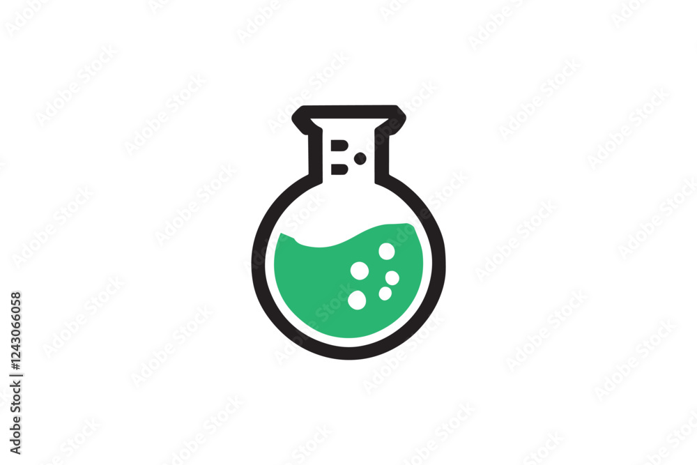 Laboratory Beaker vector silhouette isolated in white background Laboratory Beaker vector silhouette isolated in white background