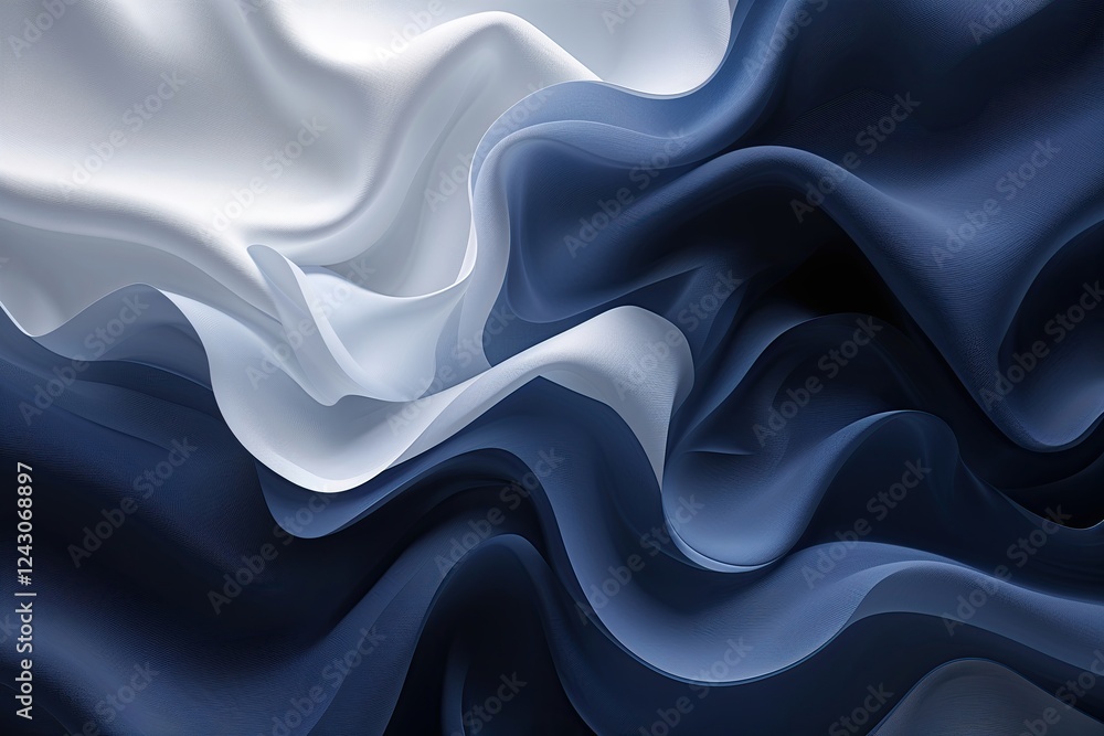 Obraz premium Soft Textured Gradient Background from White to Dark Navy Abstract Design