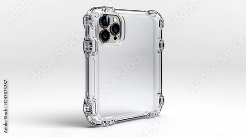 Transparent Rugged Phone Case on White Background photo