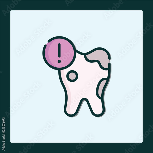 Dental Caries Icon: Warning Sign of Tooth Decay