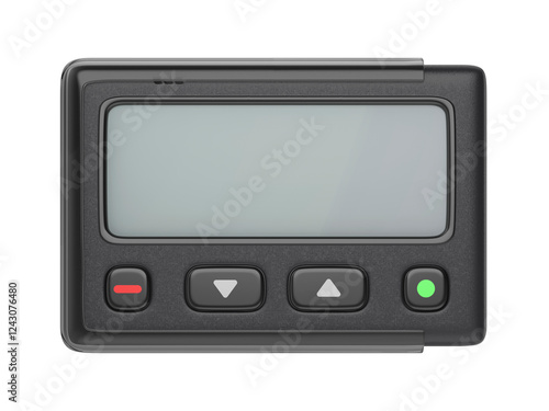 Pager isolated on transparent background, front view photo