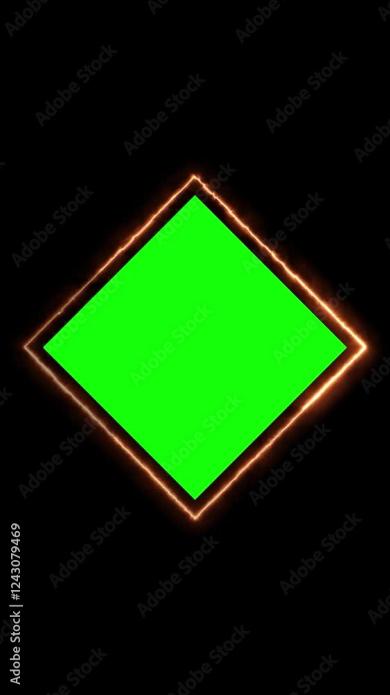 glowing neon green squire shape animation video with dynamic lighting for mobile glowing neon green squire shape animation video with dynamic lighting for mobile