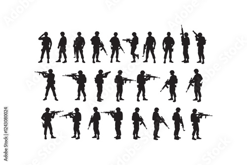 Salute Army Silhouette Bundle