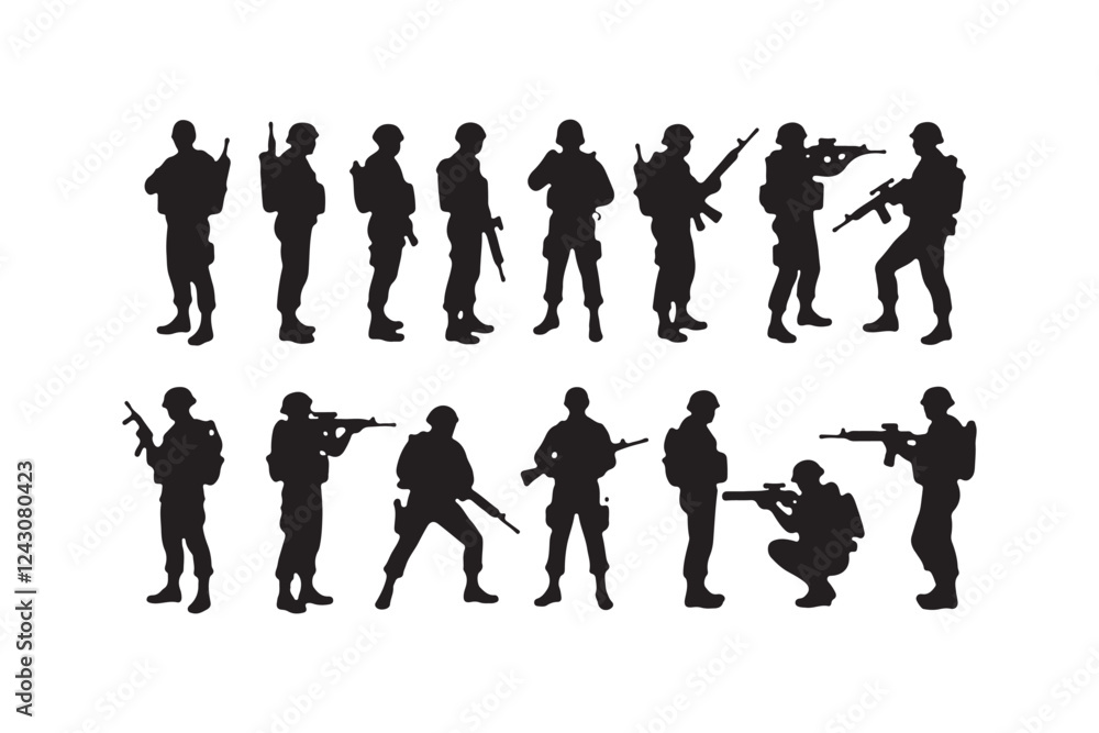 Salute Army Silhouette Bundle Salute Army Silhouette Bundle