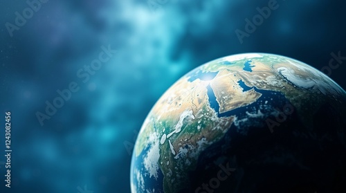 A close up capture highlighting the exquisite detail of an original fine art photograph of Earth in space