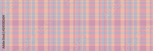 Household check texture fabric, paisley tartan pattern textile. Motif plaid background vector seamless in pastel and light colors.