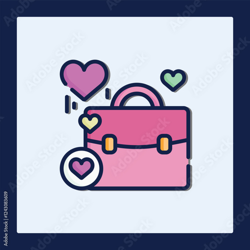 Passionate Productivity: Heartfelt Business Icon