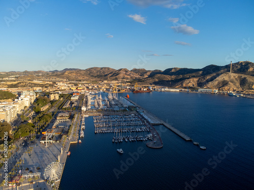 Puerto de Cartagena - Comunidad de Murcia - España Toma Aérea