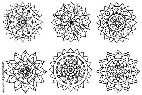 mandala multicolor psicodélico con círculos vector
