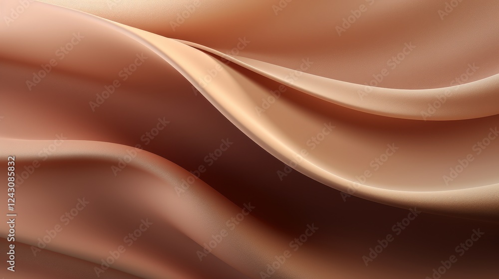 Fototapeta premium Soft Abstract Textures of Draped Fabric in Warm Tones Ideal for Backgrounds and Visual Designs, 4K Resolution