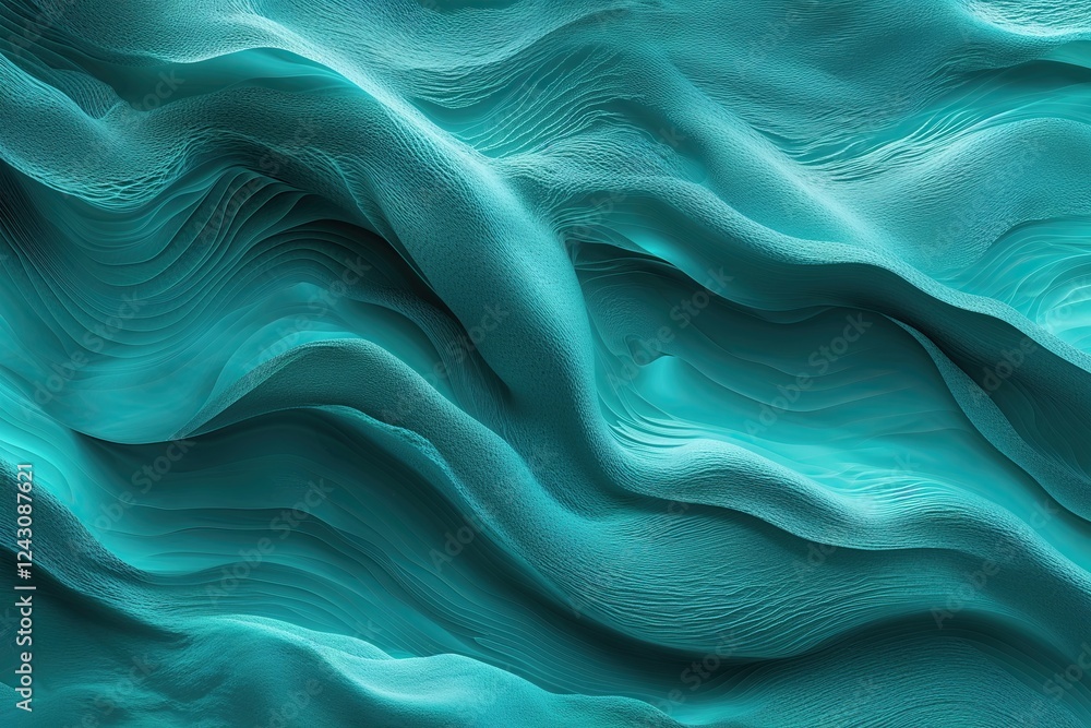 Fototapeta premium Modern Grain Texture Gradient Background in Ocean Teal Tones for Summer Design Projects