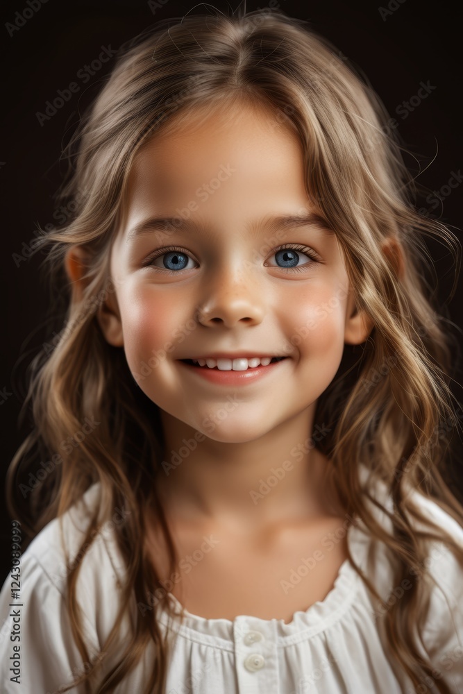 arafed little girl with long hair and blue eyes smiling arafed little girl with long hair and blue eyes smiling