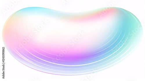 Iridescent pastel rainbow glow effect on a white background, perfect for technology presentation display banners.

