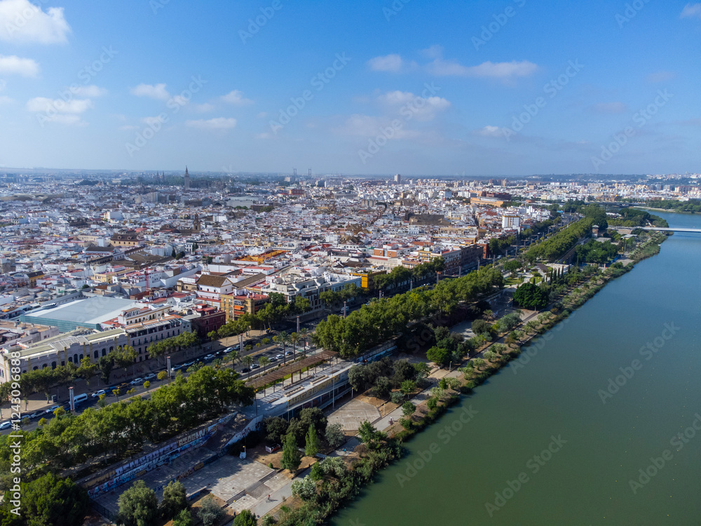 Fototapeta premium Sevilla - España Toma Aérea