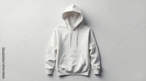Wallpaper Mural A Plain Off-White Hooded Sweatshirt on a Neutral Background, Ideal for Mockups and Design Presentations Torontodigital.ca
