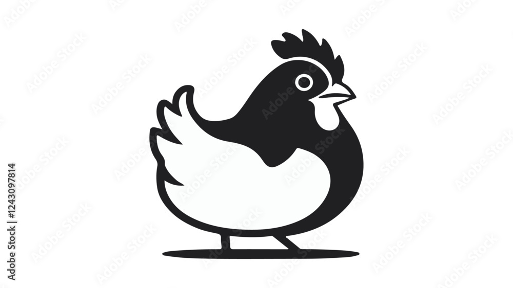 very simple chicken vector shape illustration very simple chicken vector shape illustration