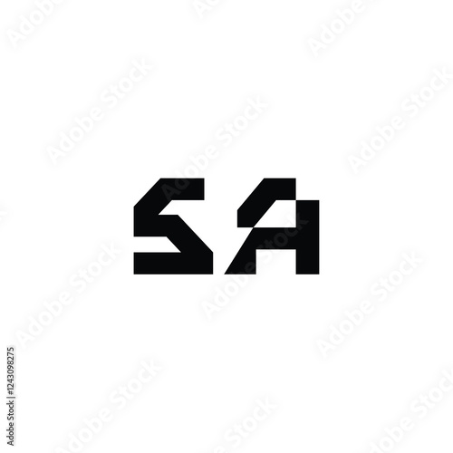 Free Download SA monogram logo design letter text name symbol monochrome logotype alphabet character simple logo - GFXLoad