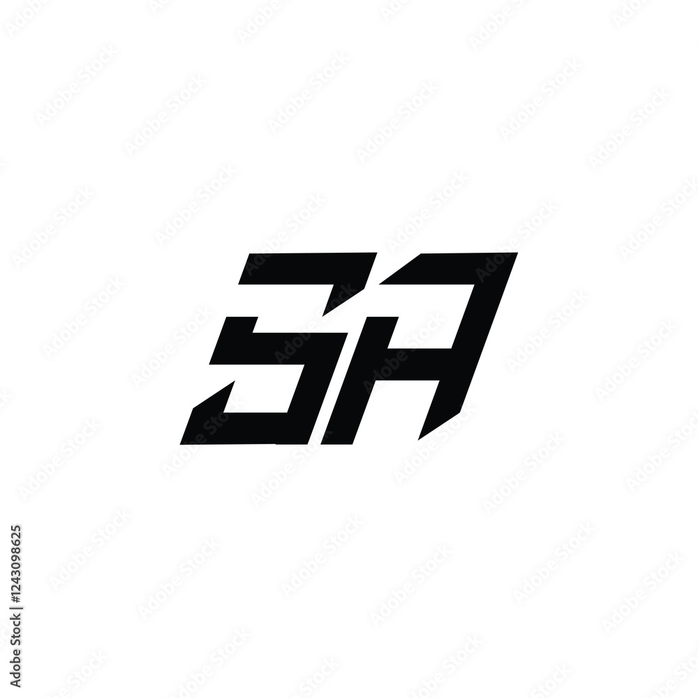 SA monogram logo design letter text name symbol monochrome logotype alphabet character simple logo SA monogram logo design letter text name symbol monochrome logotype alphabet character simple logo