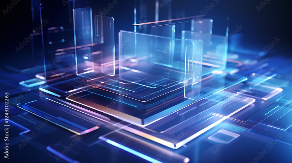 A techno-futuristic poster design with a multicolor gradient on a dark background, ideal for presentations.
A techno-futuristic poster design with a multicolor gradient on a dark background, ideal for presentations.