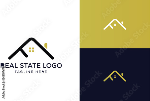 Real State Logo with modern style for Construction, architecture, residence, hotel, property business