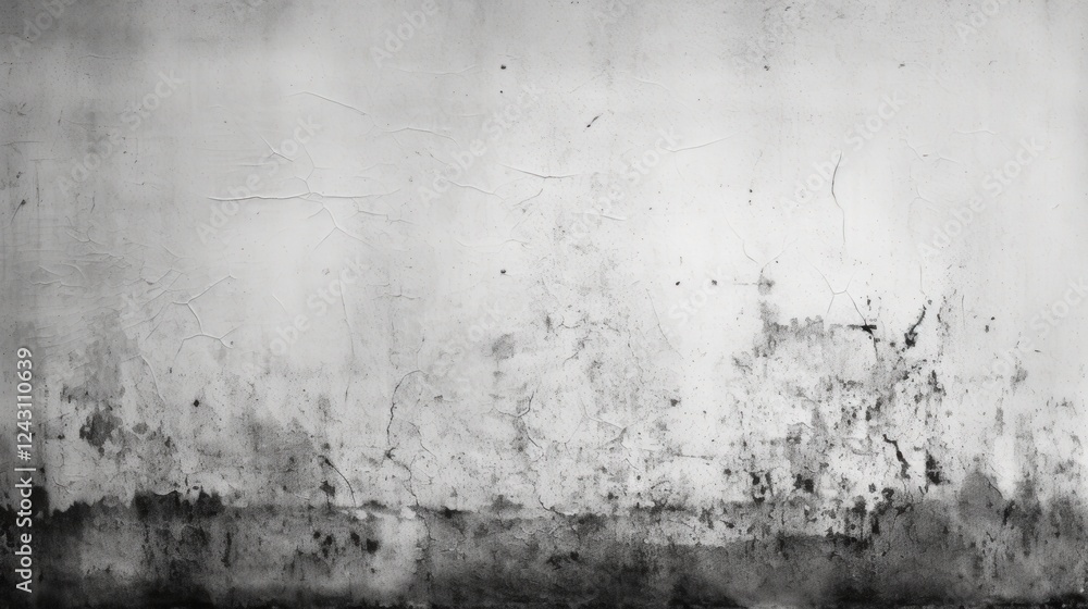 Obraz premium Black and White Grunge Texture Background with Distressed Surface and Organic Details, Perfect for Artistic and Creative Projects