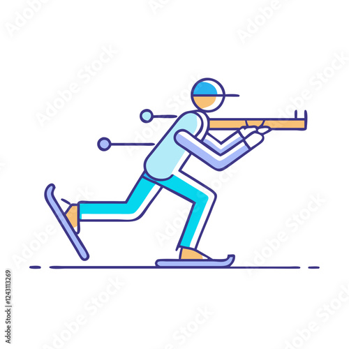 biathlon icon, biathlon vector illustration-simple illustration of biathlon, perfect for biathlon logos and icons