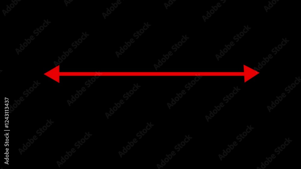 Distance Arror Double side arrow icon animation. distance concept double side arrow ...